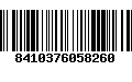 Código de Barras 8410376058260