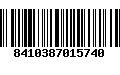 Código de Barras 8410387015740