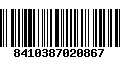 Código de Barras 8410387020867