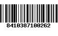 Código de Barras 8410387100262