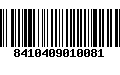 Código de Barras 8410409010081