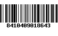 Código de Barras 8410409018643