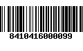 Código de Barras 8410416000099