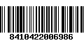 Código de Barras 8410422006986