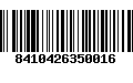 Código de Barras 8410426350016