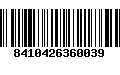 Código de Barras 8410426360039