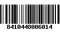 Código de Barras 8410448006014