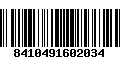 Código de Barras 8410491602034