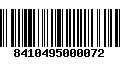 Código de Barras 8410495000072