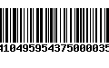 Código de Barras 84104959543750000350