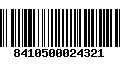 Código de Barras 8410500024321