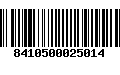 Código de Barras 8410500025014