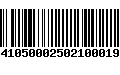 Código de Barras 8410500025021000199