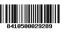 Código de Barras 8410500029289