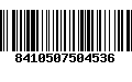 Código de Barras 8410507504536