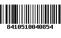 Código de Barras 8410510040854