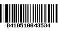 Código de Barras 8410510043534