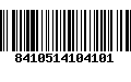 Código de Barras 8410514104101