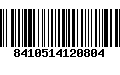 Código de Barras 8410514120804