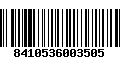 Código de Barras 8410536003505