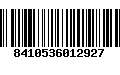 Código de Barras 8410536012927