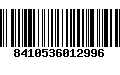 Código de Barras 8410536012996