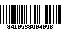 Código de Barras 8410538004098