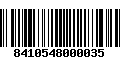 Código de Barras 8410548000035