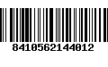 Código de Barras 8410562144012