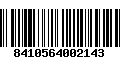 Código de Barras 8410564002143