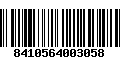 Código de Barras 8410564003058