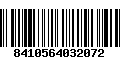 Código de Barras 8410564032072