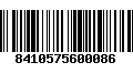 Código de Barras 8410575600086