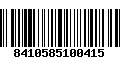 Código de Barras 8410585100415