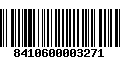 Código de Barras 8410600003271