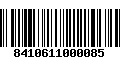 Código de Barras 8410611000085