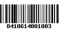 Código de Barras 8410614001003