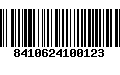 Código de Barras 8410624100123