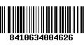 Código de Barras 8410634004626