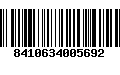 Código de Barras 8410634005692