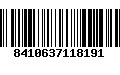 Código de Barras 8410637118191