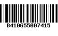 Código de Barras 8410655007415