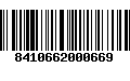 Código de Barras 8410662000669