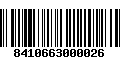 Código de Barras 8410663000026