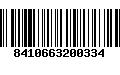 Código de Barras 8410663200334