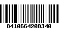 Código de Barras 8410664200340