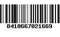 Código de Barras 8410667021669