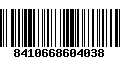 Código de Barras 8410668604038