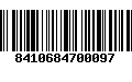 Código de Barras 8410684700097