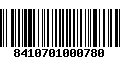 Código de Barras 8410701000780